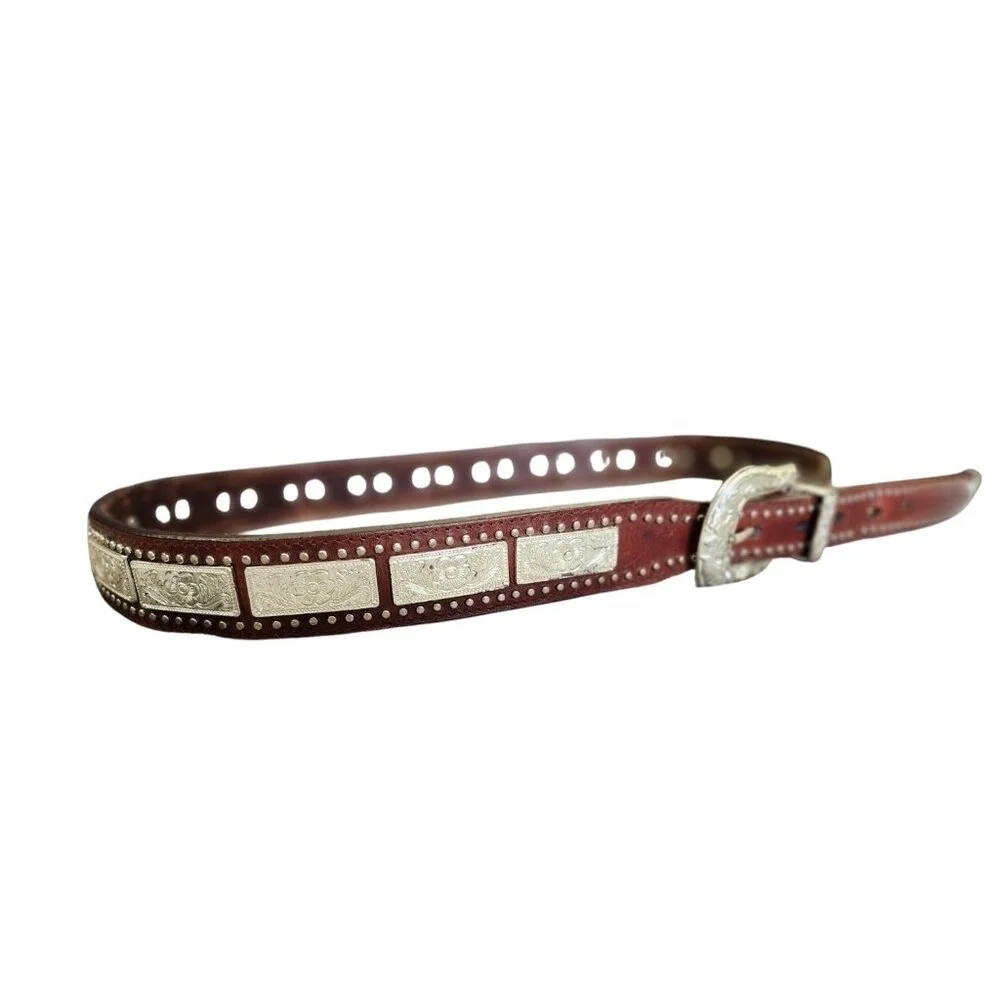 Western Belt Leather Brown Men's Nocona Size 40